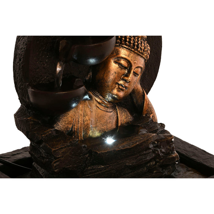 Kašna Home ESPRIT Rășină Buda Oriental 21 x 19 x 27 cm (2 Unități)