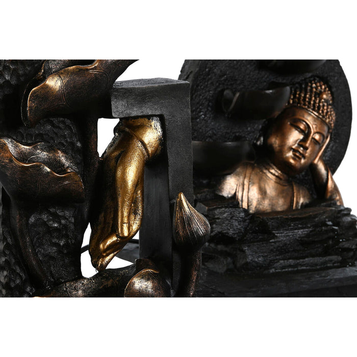 Kašna Home ESPRIT Rășină Buda Oriental 21 x 19 x 27 cm (2 Unități)
