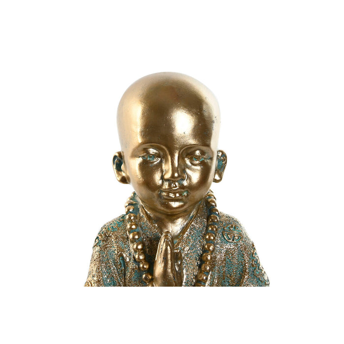 Figură Decorativă Home ESPRIT Auriu* Călugăr Oriental 17 x 13,6 x 21,8 cm