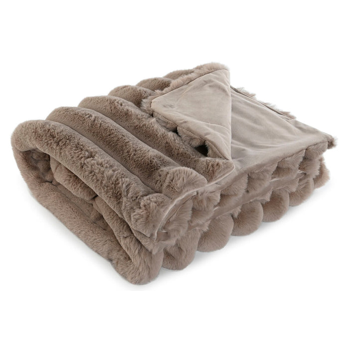 Pătură Home ESPRIT Bej 130 x 170 cm