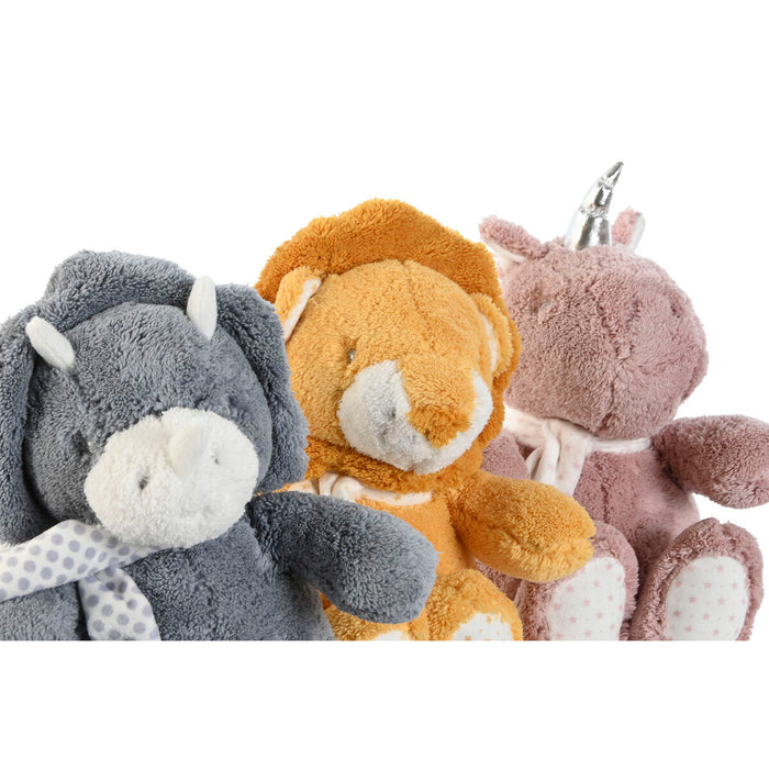 Set Cadou pentru bebeluși Home ESPRIT Galben Albastru Roz Poliester (3 Unități)
