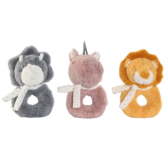 Jucărie de Pluș Home ESPRIT Galben Albastru Roz Infantil 13 x 5 x 17 cm (3 Unități)