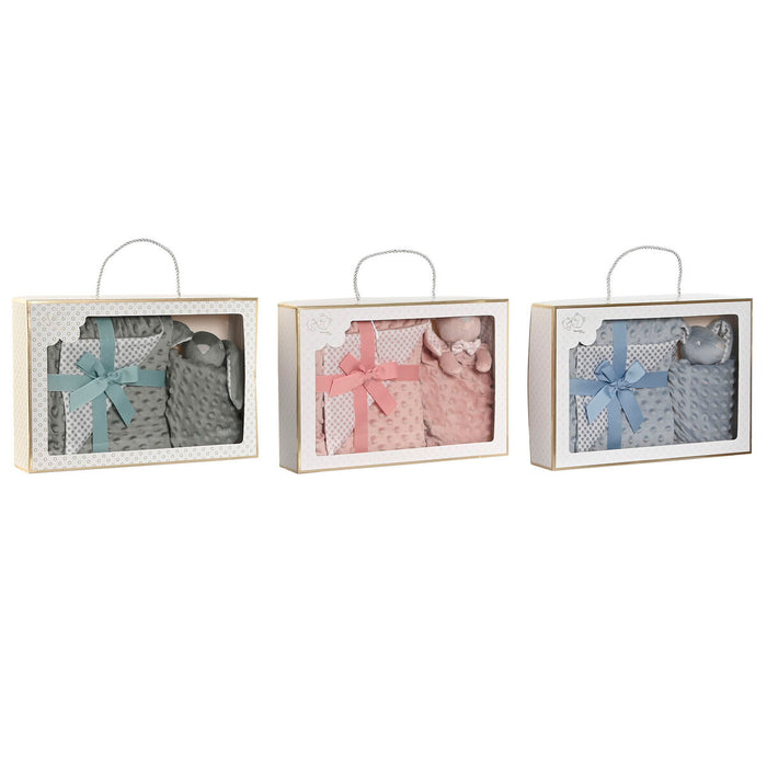 Set Cadou pentru bebeluși Home ESPRIT Albastru Verde Roz Poliester (3 Unități)