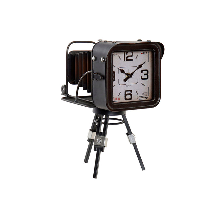 Stolní hodiny Home ESPRIT Metal Geam Lemn MDF Vintage 17 x 26 x 32,5 cm