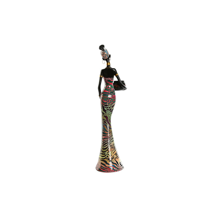 Figură Decorativă Home ESPRIT Multicolor Africană 10 x 7,5 x 38,5 cm (2 Unități)