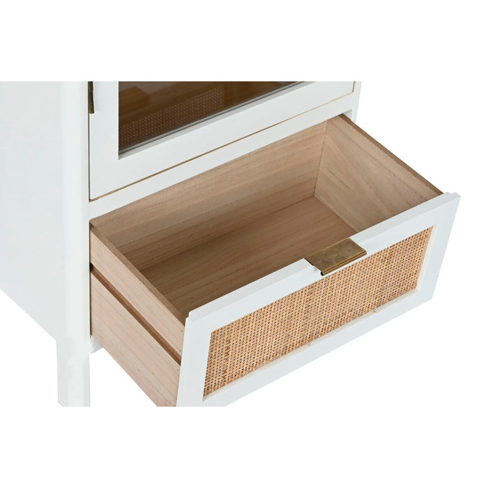 Raft Home ESPRIT Alb Ratan Lemn de paulownia 48 x 29 x 161 cm