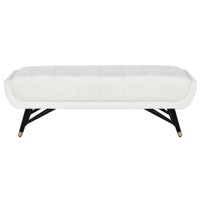 Banchetă Home ESPRIT Alb Negru 120 x 40 x 42 cm