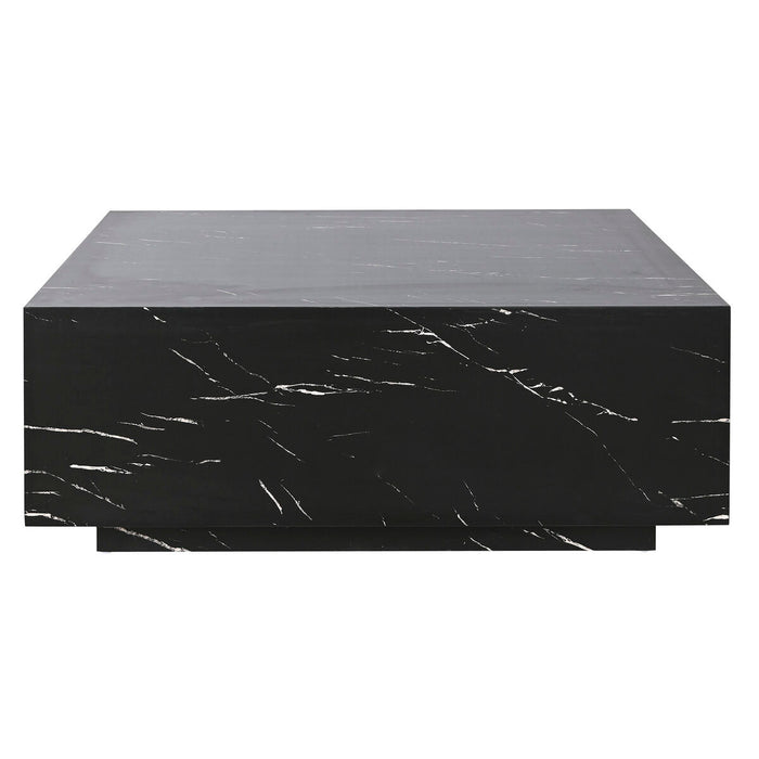 Masa de Cafea Home ESPRIT Negru Lemn MDF 90 x 90 x 35 cm