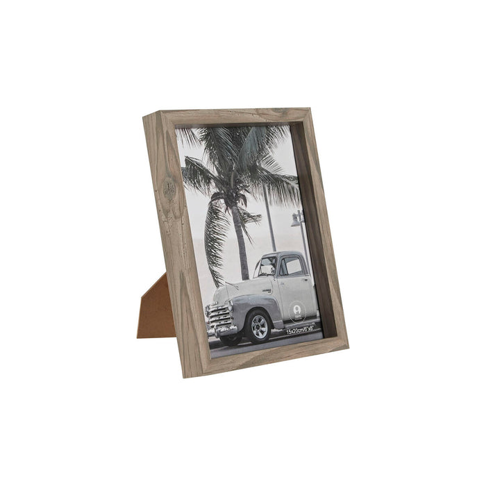 Ramă Foto Home ESPRIT Gri Geam Lemn MDF Romantic 16,5 x 2,5 x 21,5 cm