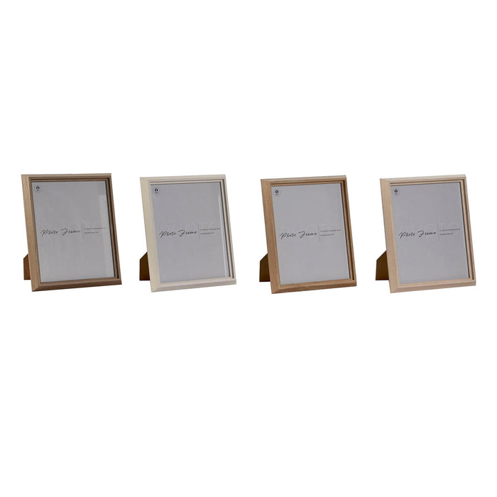 Ramă Foto Home ESPRIT Maro Bej Crem Natural Geam Lemn MDF Scandinav 23,5 x 2,8 x 28,5 cm (4 Unități)