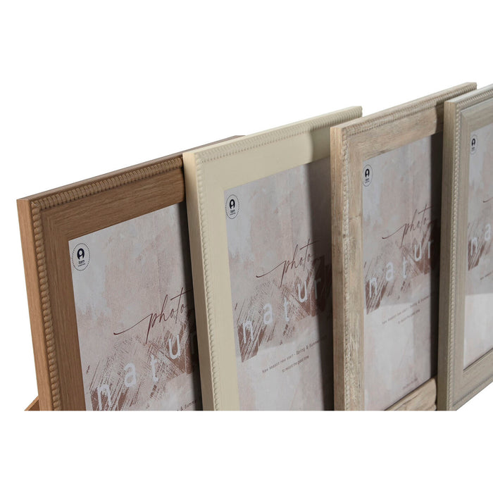 Ramă Foto Home ESPRIT Maro Bej Crem Natural Geam polistiren 26,2 x 1,6 x 31,2 cm