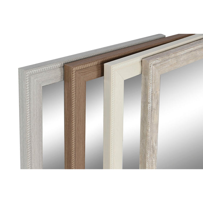 Oglindă de perete Home ESPRIT Alb Maro Bej Gri Geam polistiren 36 x 2 x 95,5 cm (4 Unități)