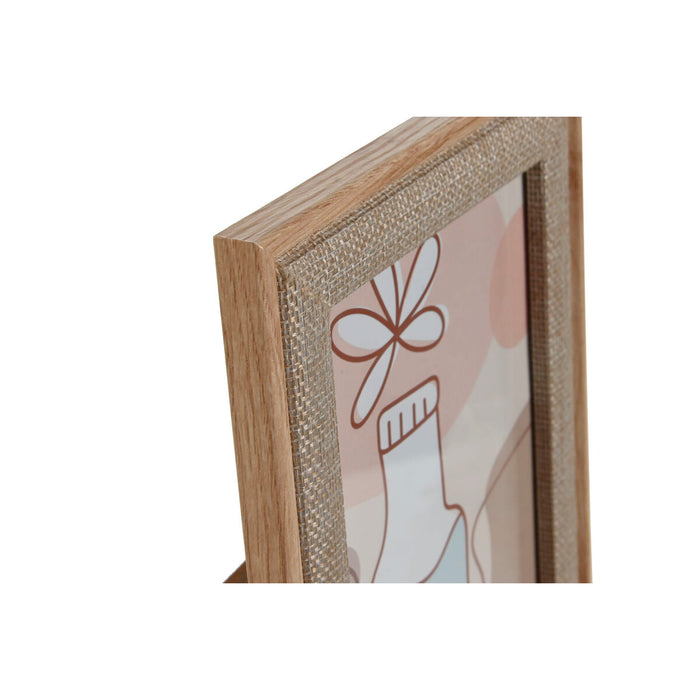 Ramă Foto Home ESPRIT Natural Aluminiu Lemn MDF Scandi 16 x 1,2 x 21,1 cm
