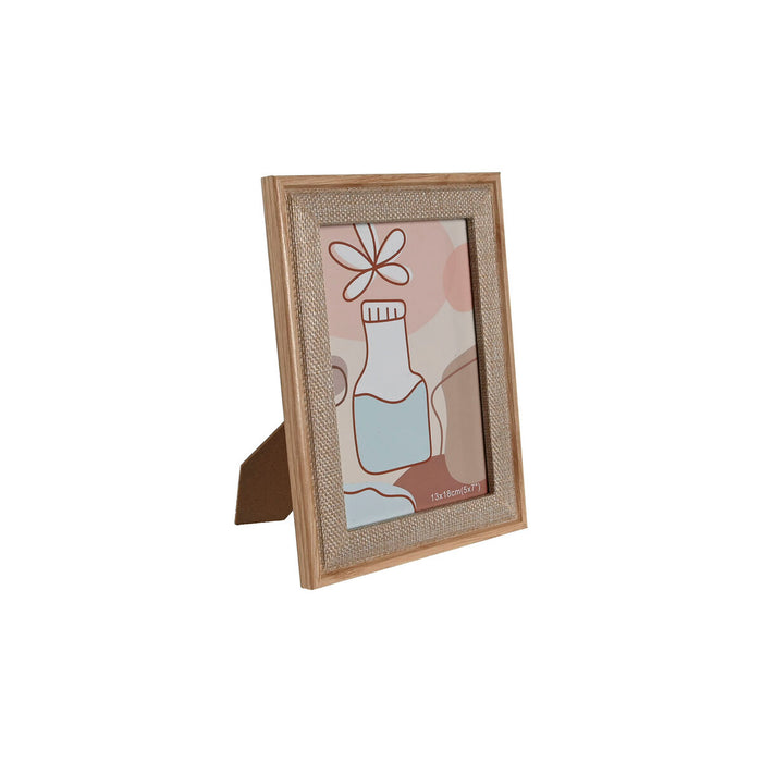 Ramă Foto Home ESPRIT Natural Aluminiu Lemn MDF Scandi 16 x 1,2 x 21,1 cm