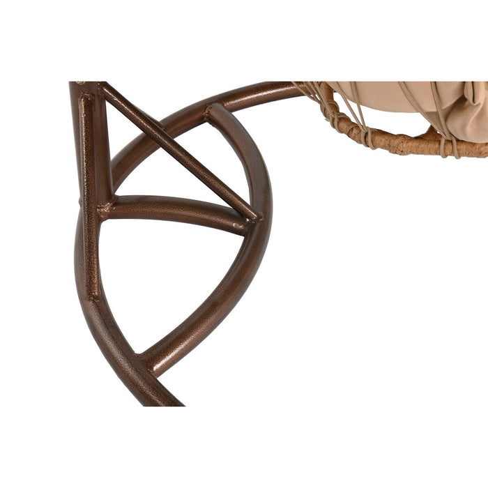 Fotoliu de grădină suspendat Home ESPRIT Maro închis Maro Deschis Aluminiu ratan sintetic 130 x 61 x 117 cm