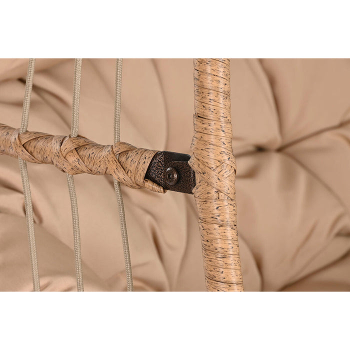 Fotoliu de grădină suspendat Home ESPRIT Maro închis Maro Deschis Aluminiu ratan sintetic 130 x 61 x 117 cm