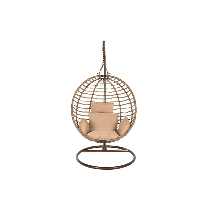 Fotoliu de grădină suspendat Home ESPRIT Maro închis Maro Deschis Aluminiu ratan sintetic 107 x 105 x 108 cm