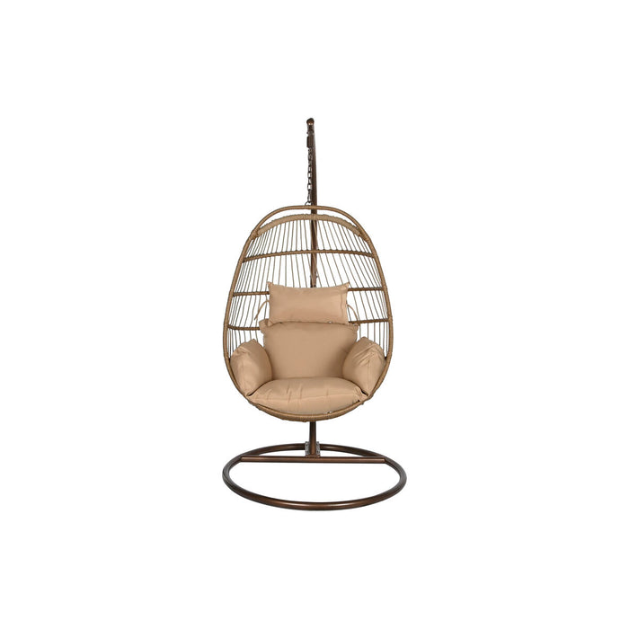Fotoliu de grădină suspendat Home ESPRIT Maro închis Maro Deschis Aluminiu ratan sintetic 92 x 66 x 119 cm
