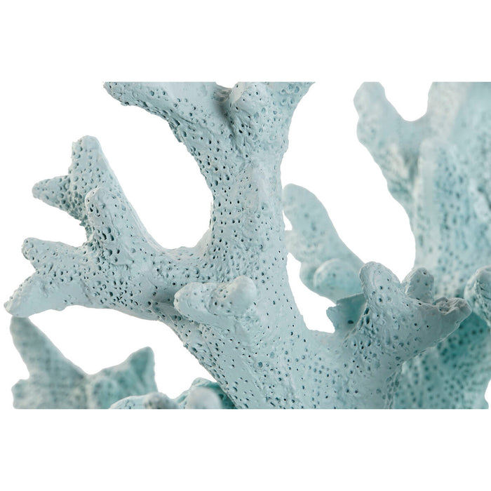 Figură Decorativă Home ESPRIT Albastru Alb Coral Mediterană 21,5 x 18 x 21,5 cm