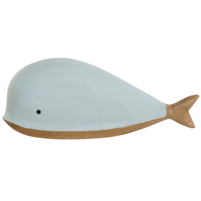 Figură Decorativă Home ESPRIT Alb Albastru celest Balenă 32 x 9 x 13 cm (2 Unități)