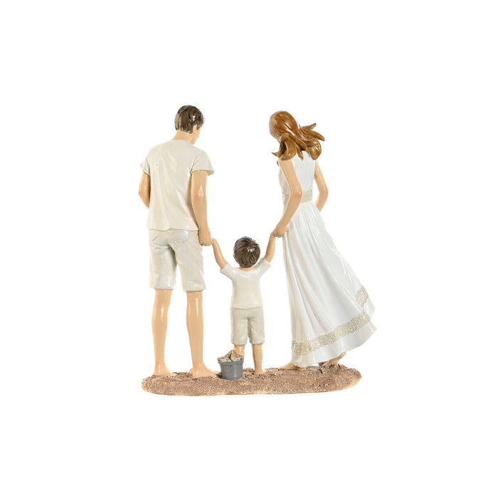 Figură Decorativă Home ESPRIT Alb Bej Mediterană 20,5 x 6,5 x 24,5 cm (2 Unități)