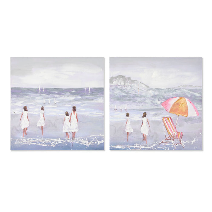 Tablou Home ESPRIT Băieți 80 x 3 x 80 cm (2 Unități)