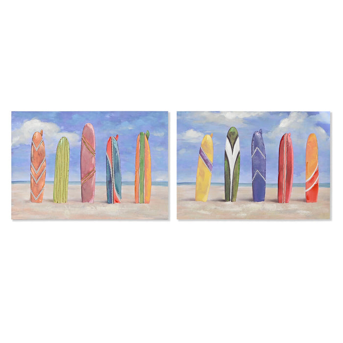 Tablou Home ESPRIT Surf 100 x 3 x 70 cm (2 Unități)