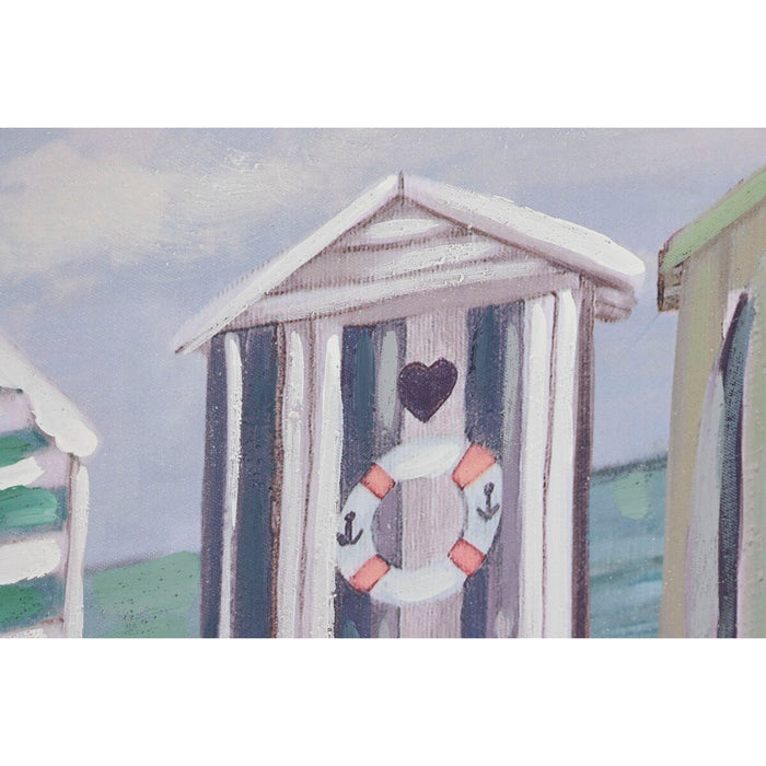 Tablou Home ESPRIT Plajă Mediterană 120 x 3 x 60 cm (2 Unități)