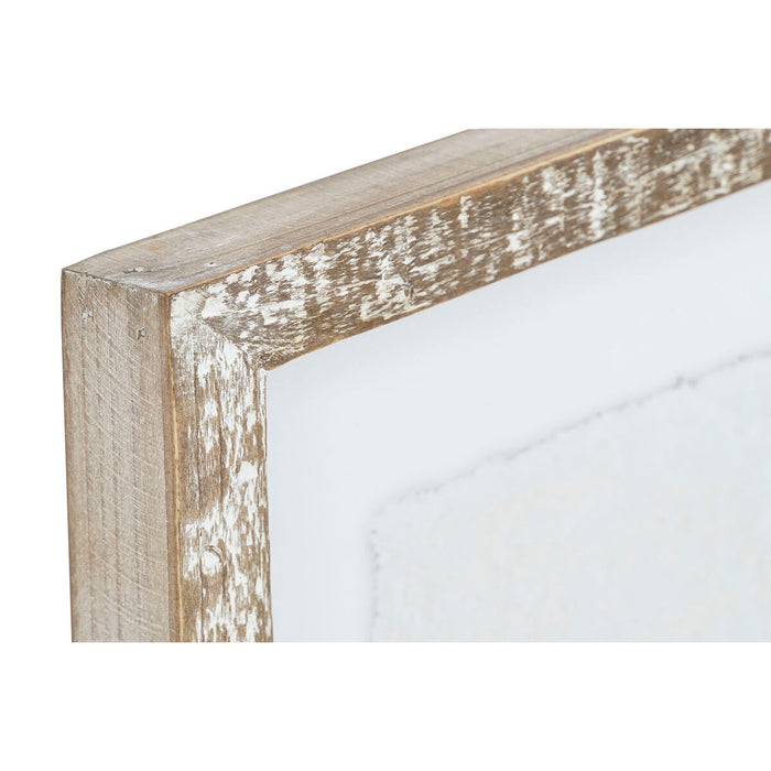 Tablou Home ESPRIT Coral Mediterană 50 x 2,5 x 50 cm (4 Unități)