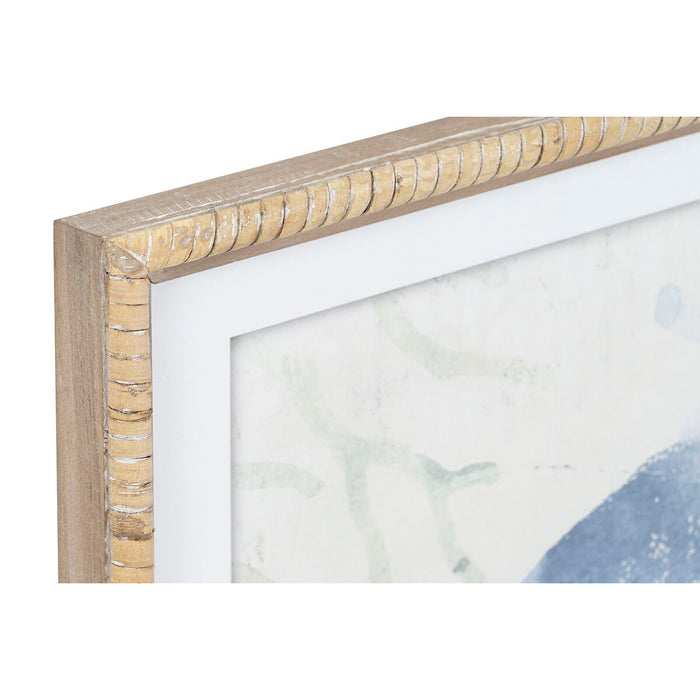 Tablou Home ESPRIT Mediterană Scoică 45 x 2,5 x 60 cm (4 Unități)