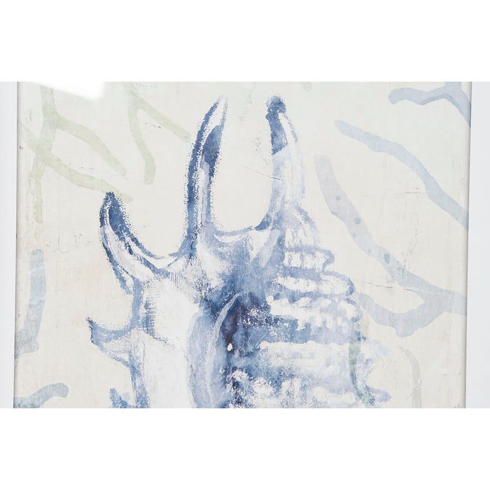 Tablou Home ESPRIT Mediterană Scoică 45 x 2,5 x 60 cm (4 Unități)