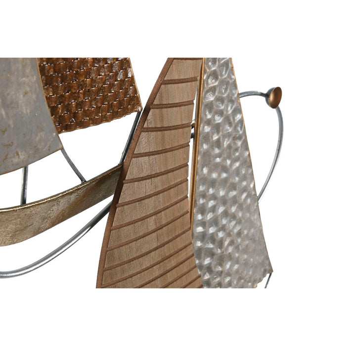 Decorațiune de Perete Home ESPRIT Maro Auriu* Bărci cu Pânze 42,5 x 4 x 77,5 cm