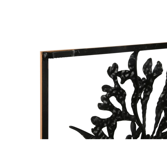 Decorațiune de Perete Home ESPRIT Albastru Auriu* Mediterană Pești 50 x 4 x 50 cm (2 Unități)