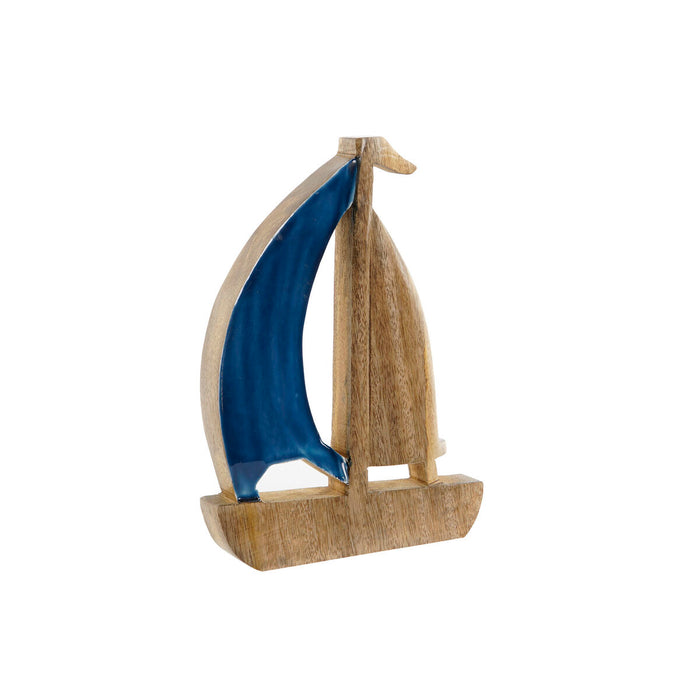 Figură Decorativă Home ESPRIT Albastru Natural Mediterană 17 x 2,5 x 25 cm