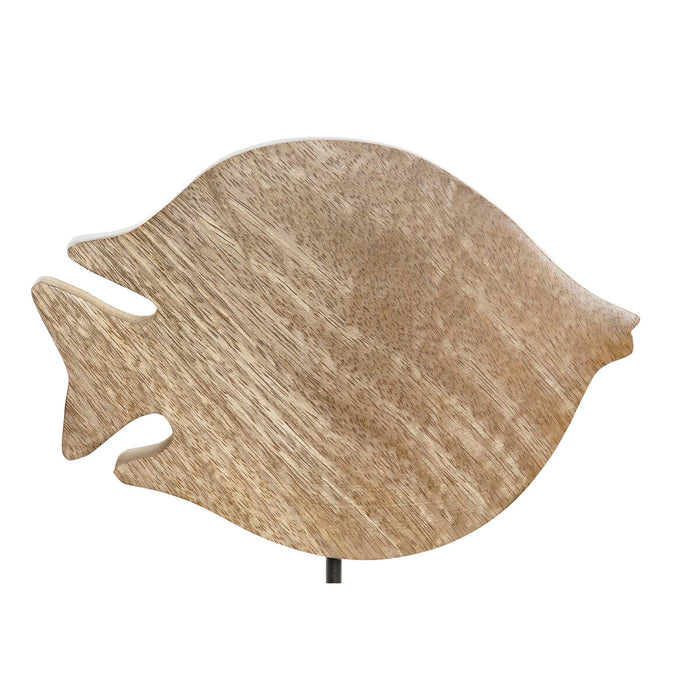 Figură Decorativă Home ESPRIT Alb Natural Pește Mediterană 18 x 5 x 24 cm