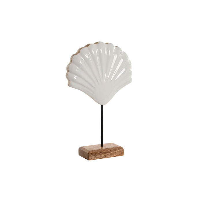 Figură Decorativă Home ESPRIT Alb Natural Scoică Mediterană 17 x 5 x 29 cm
