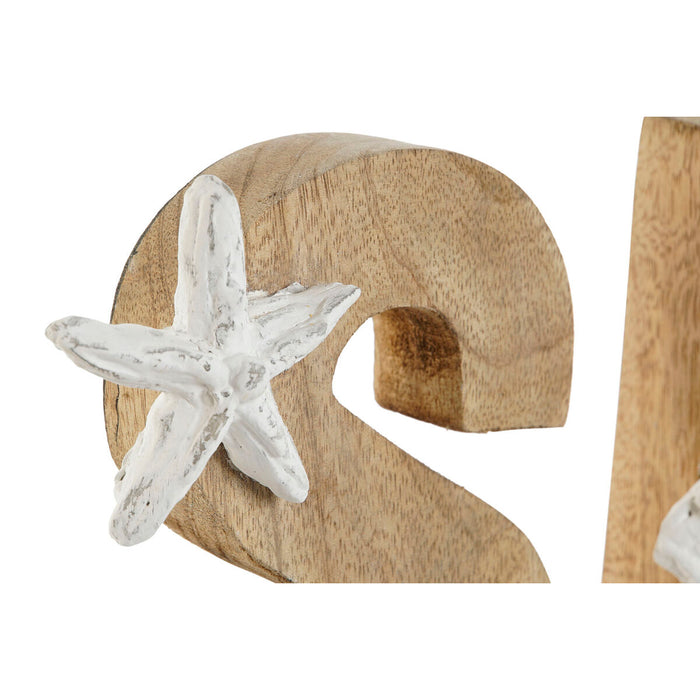 Figură Decorativă Home ESPRIT Sea Alb Natural Mediterană 47 x 8 x 24,5 cm