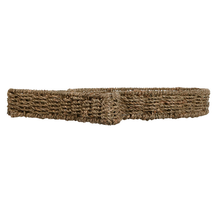 Set de Tăvi Home ESPRIT Natural Metal 49 x 33 x 6 cm (2 Unități)