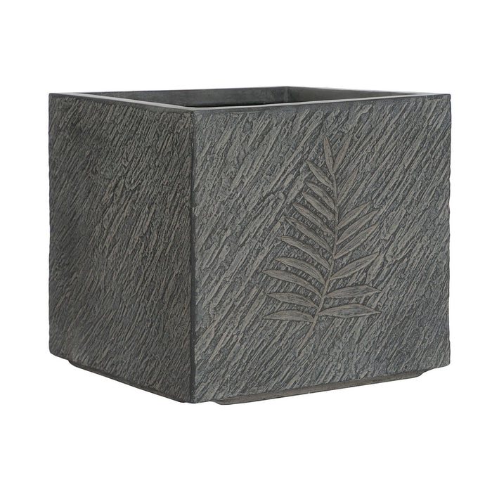 Set de jardiniere Home ESPRIT Gri închis Fibră de Sticlă Magneziu 44,5 x 44,5 x 43 cm (3 Unități)