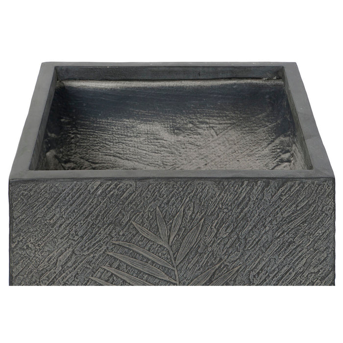 Set de jardiniere Home ESPRIT Gri închis Fibră de Sticlă Magneziu 44,5 x 44,5 x 43 cm (3 Unități)