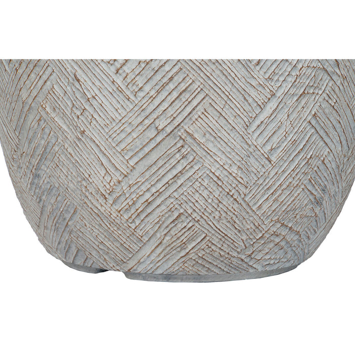 Set de jardiniere Home ESPRIT Bej Fibră de Sticlă Magneziu 44,5 x 44,5 x 43 cm (3 Unități)
