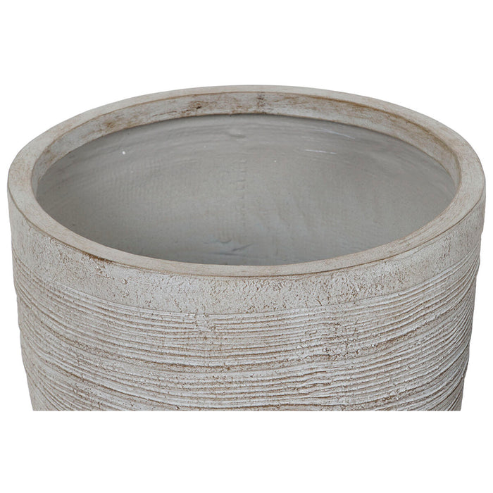 Set de jardiniere Home ESPRIT Bej Fibră de Sticlă Magneziu 45 x 45 x 43 cm (3 Unități)