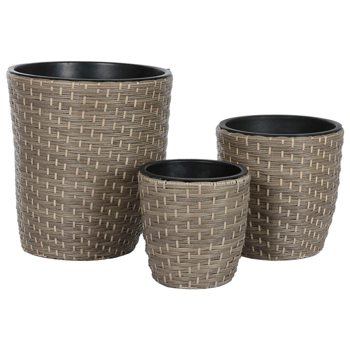 Set de jardiniere Home ESPRIT polipropilenă Ratan 40 x 40 x 45 cm