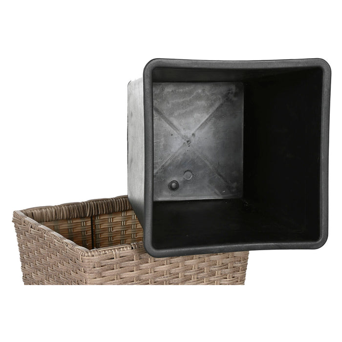 Set de jardiniere Home ESPRIT polipropilenă Ratan 31 x 31 x 61 cm