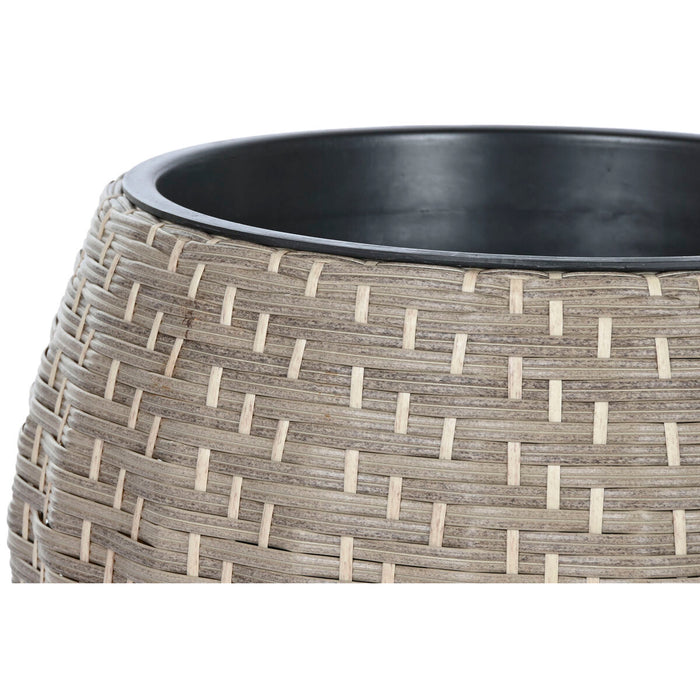 Set de jardiniere Home ESPRIT polipropilenă Ratan 49 x 49 x 36 cm