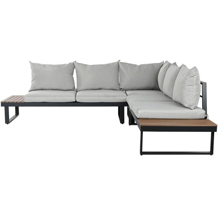 Set de Canapea și Masă Home ESPRIT Aluminiu 227 x 159 x 64 cm