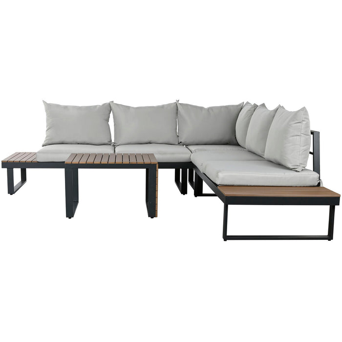 Set de Canapea și Masă Home ESPRIT Aluminiu 227 x 159 x 64 cm