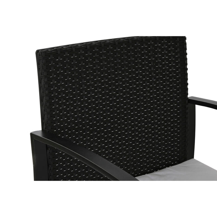 Set de Masă cu 2 Scaune Home ESPRIT Negru Oțel 59 x 61,5 x 74 cm