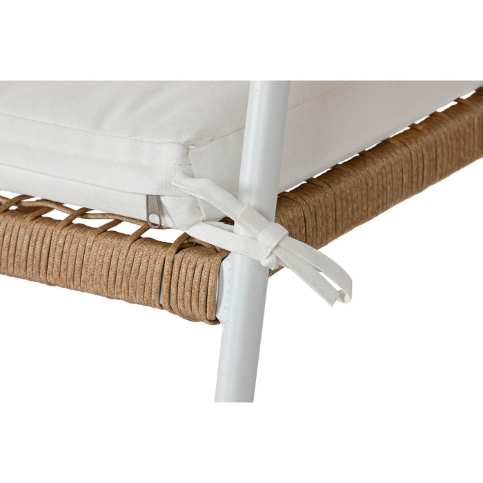 Set masă, bancă și 2 scaune Home ESPRIT Aluminiu Geam ratan sintetic 126 x 63 x 67 cm