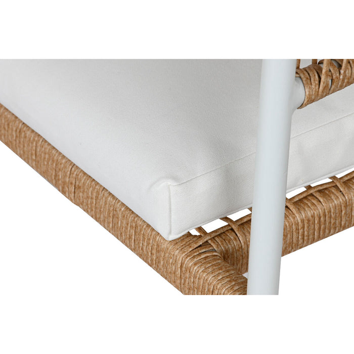 Set masă, bancă și 2 scaune Home ESPRIT Aluminiu Geam ratan sintetic 126 x 63 x 67 cm